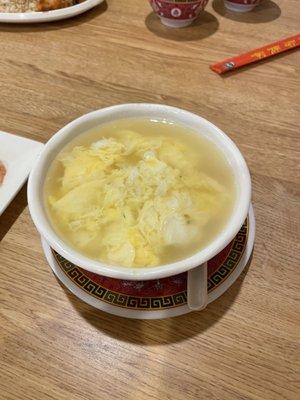 Egg drop soup. The broth was like water.