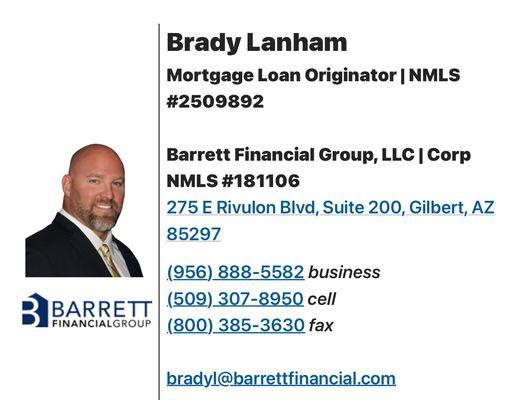 Brady Lanham - Barrett Financial Group