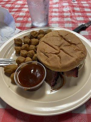 Sliced Brisket Sandwich