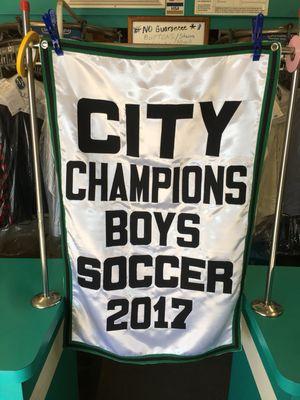 Cleaned 114 Championship banners ranging from basketball to track for Sutter Middle School. Go Miners!