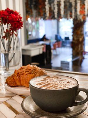 Mocha w/ Almond Croissant