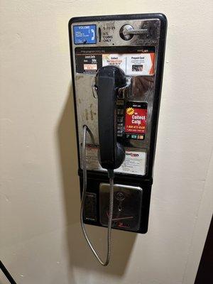 They have an old pay phone by the restrooms!