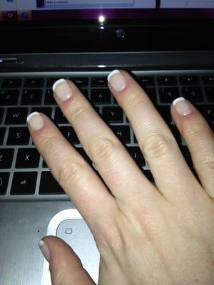 Excellent OPI gel polish French manicure by Jenny!