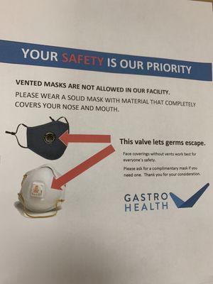 Vented masks are not safe. A sign of the times.