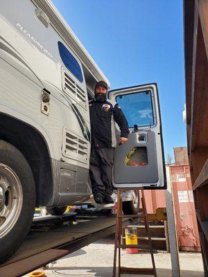 One of the owners, Gary, had been a mechanic for the previous owner for 16 years before taking over the business with his wife.