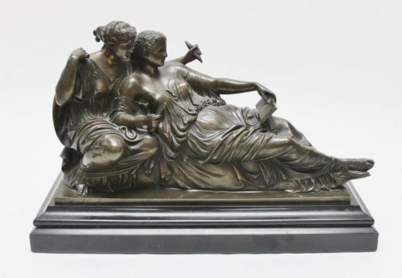 Louis Kley 19th C. Neo-Classical Bronze Sculpture