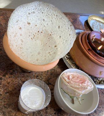 Appam with fresh Homemade Coconut milk