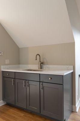 Convenient wet bar in the main area of the guest house.