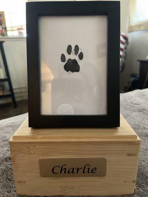 Thank you to west coast crematorium as well for the beautiful keepsakes of our boy