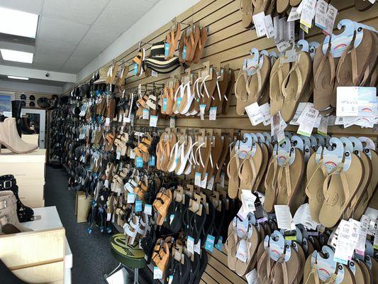 Flip flop wall. Great selection!