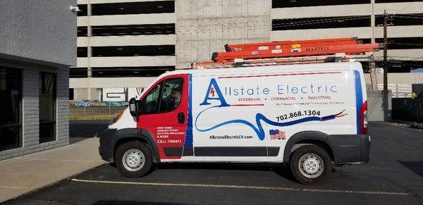 Allstate Electric van on the job site!!