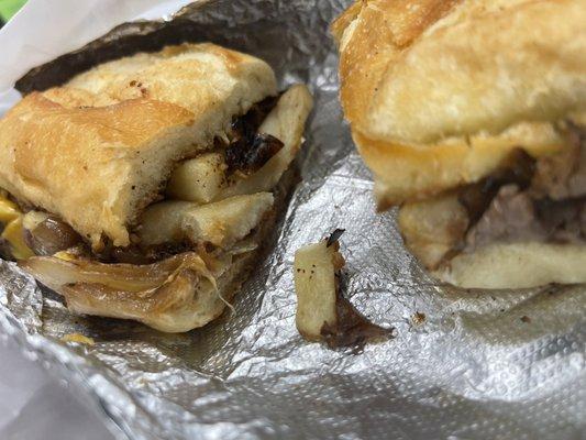 Philly Cheese Steak with fries