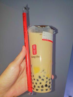 Earl Grey Milk Tea with 3J's (pearls, pudding, adn herbal jelly)