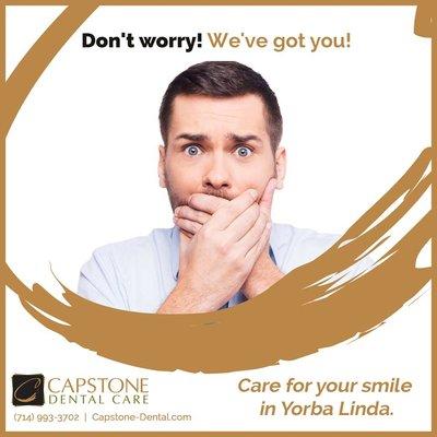 Maybe you've had a tooth that's broken - or lost one! Not to worry! We can help with crowns or bridges!