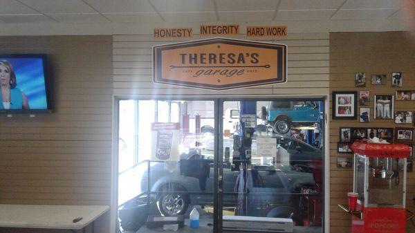 Pretty much says it all about Theresa's Garage..