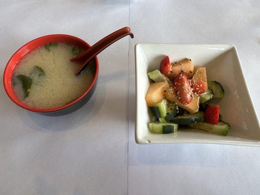 Miso and amazing salad