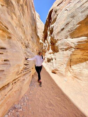 Just arrived at the slot canyon. Great photo spot!