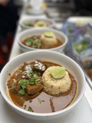 Marinated and slow cooked Birria de la Abuela; our signature dish.