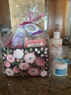 Premade gift baskets, individual lotions