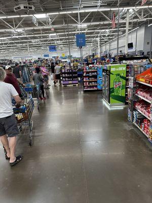 Long long line and only 3 of 8 self checkout is open because people can't watch more than that, seriously