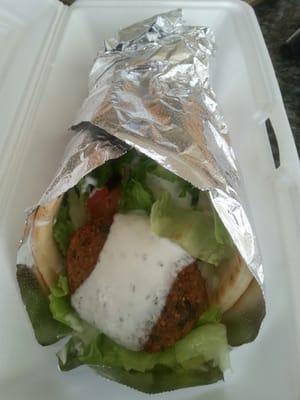 Falafel wrap to-go