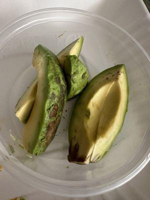 Brown avocado that cost $5