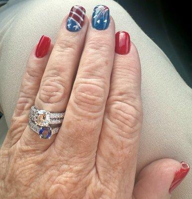 4th of July Manicure by Theresa