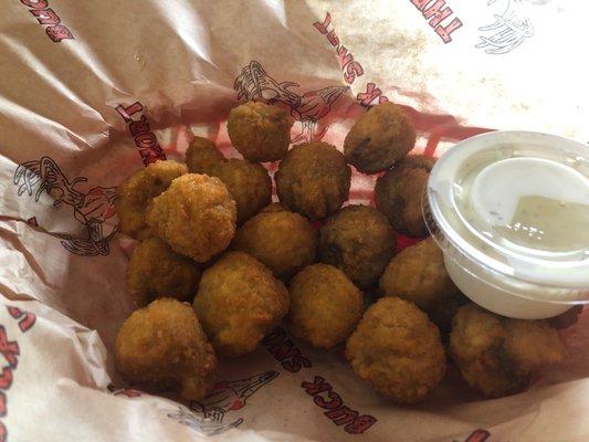 Small order fried mushrooms.