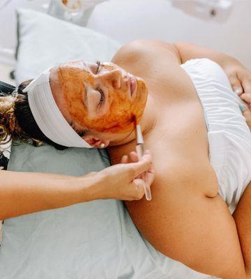 Pumpkin enzyme peel facial