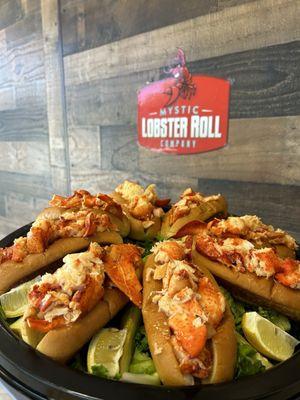 Connecticut lobster Rolls - Warm sautéed lobster & warm Butter on a toasted top split potato bun