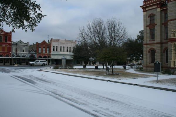 An unusual site in downtown Lockhart