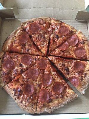 Medium Pepperoni Regular Crust Light in the Cheese