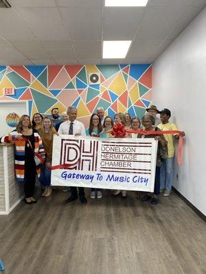 Ribbon cutting with the Donelson Hermitage Chamber