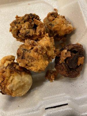 Mushrooms were not evenly cooked, and the breading was tasteless!