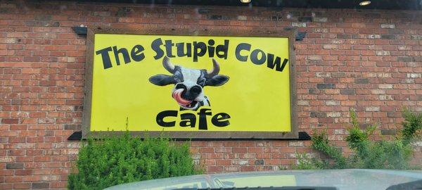 Sign outside rhe cafe