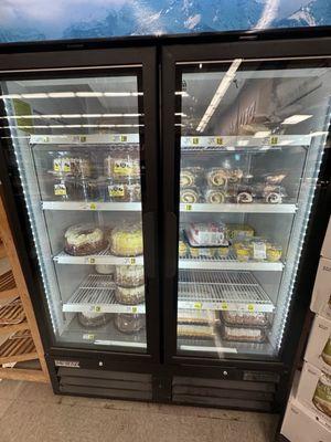 Refrigerated cake selection