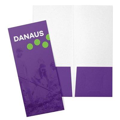 Mini Pocket Folders. Available printed in full color or foil stamped imprinting.