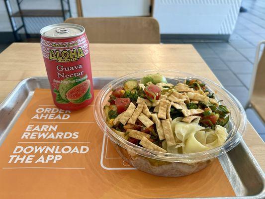 Poke Bowl (2 Proteins) + Guava Nectar