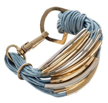 New Blue Two-Toned Cord Bracelet