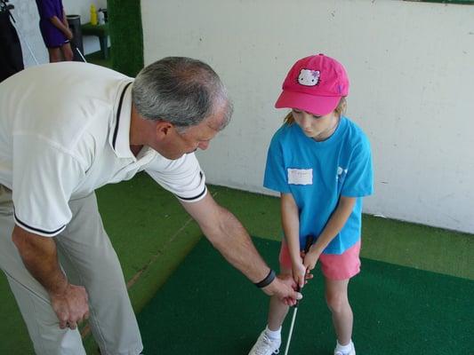 We offer golf lessons for all ages from a golf PRO.