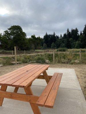 Each have picnic tables