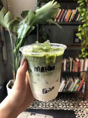 Small matcha latte