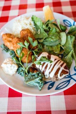 Fried Oysters and Hamburg Steak