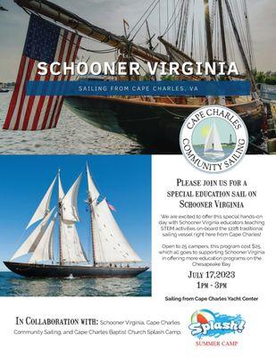 In collaboration with Schooner Virginia we offer education sails during the summer.