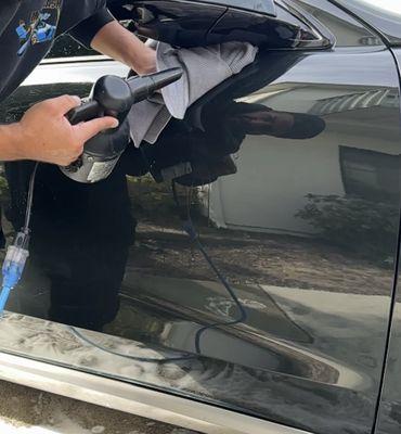 I have never seen anyone dry my car like this