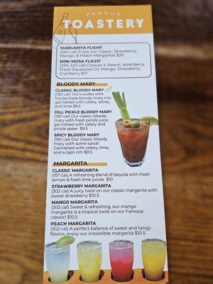 Drink menu