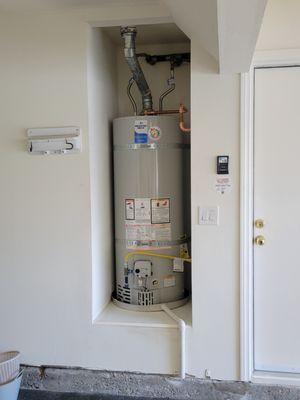 Sam moved the Water Heater back to original location after the repairs