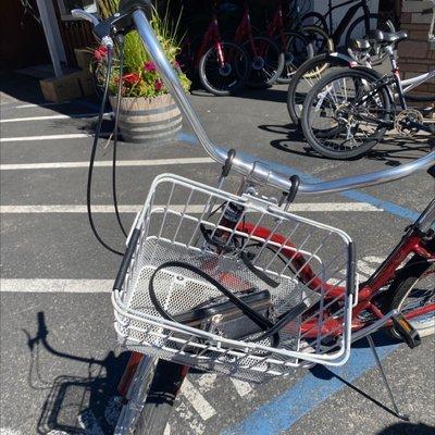 My bike came with a cute white basket