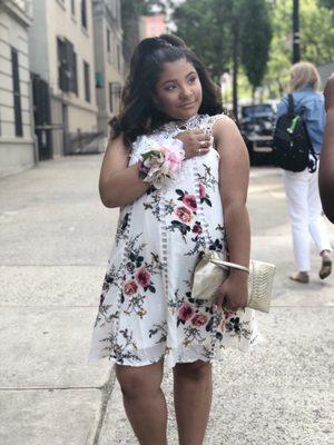 My daughter's fifth grade prom corsage was breathtaking.