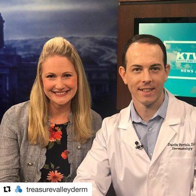 Dr. Portela in studio at KTVB channel 7